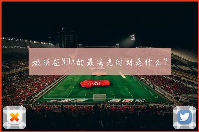 姚明在NBA的最高光时刻是什么?